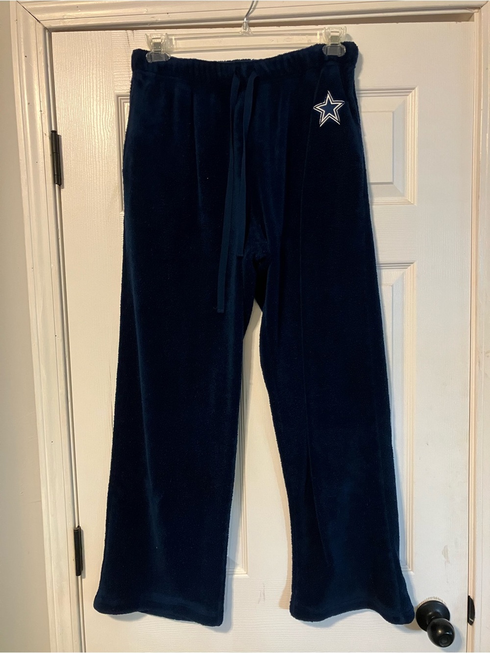 Dallas Cowboys NFL Sherpa Pajama Pants Blue Embroidery Pajamas Fleece Men’s L